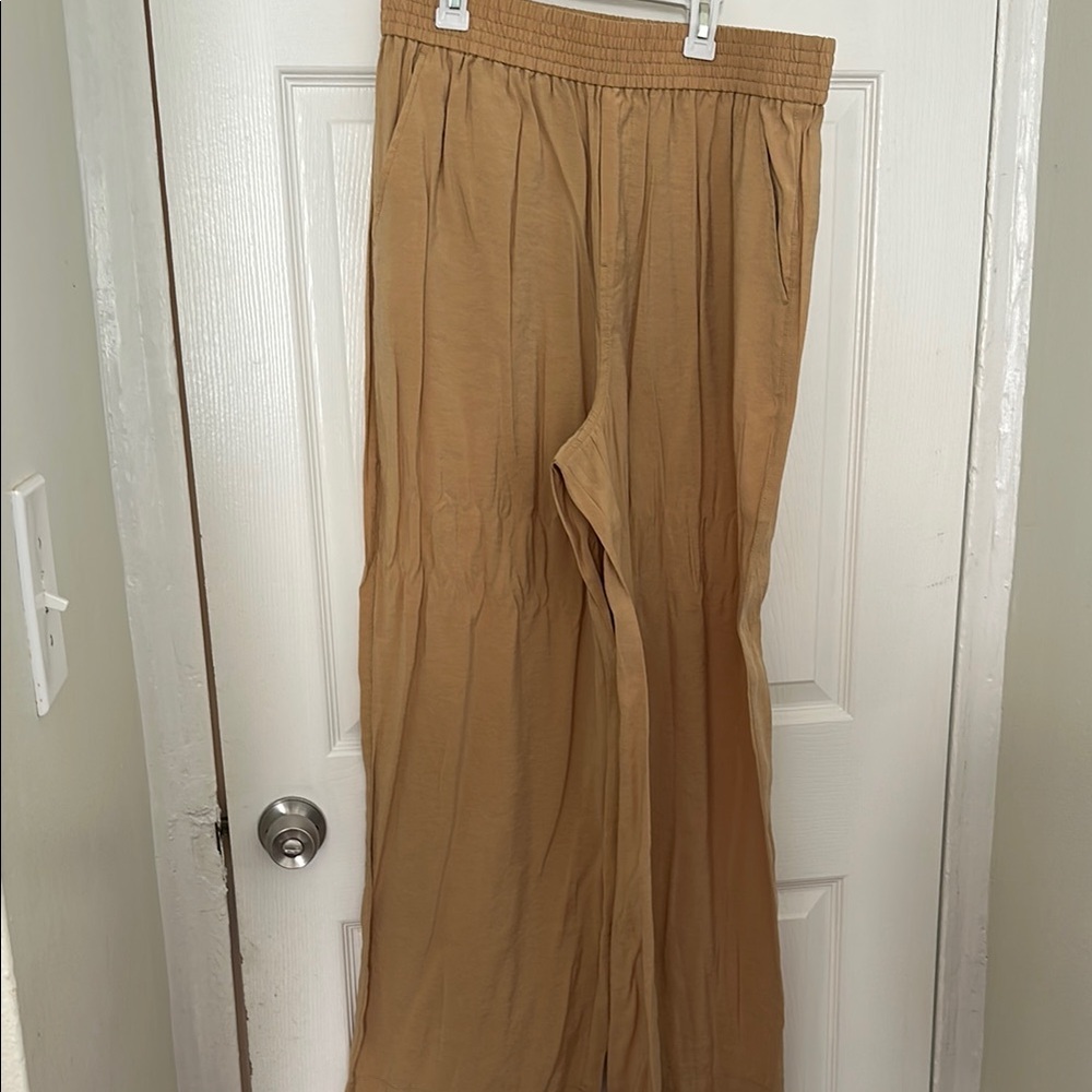 Madewell Tan Wide-Leg Pants